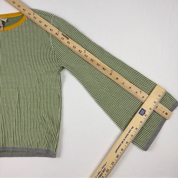 Anthropologie x Dolan Left Coast Sierra Green Lounge Set Top Striped Knit XS EUC - Picture 7 of 13